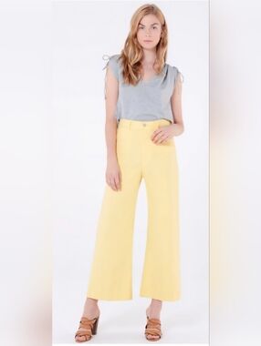 NWT Veronica Beard Yellow Cropped Jeans Size 27